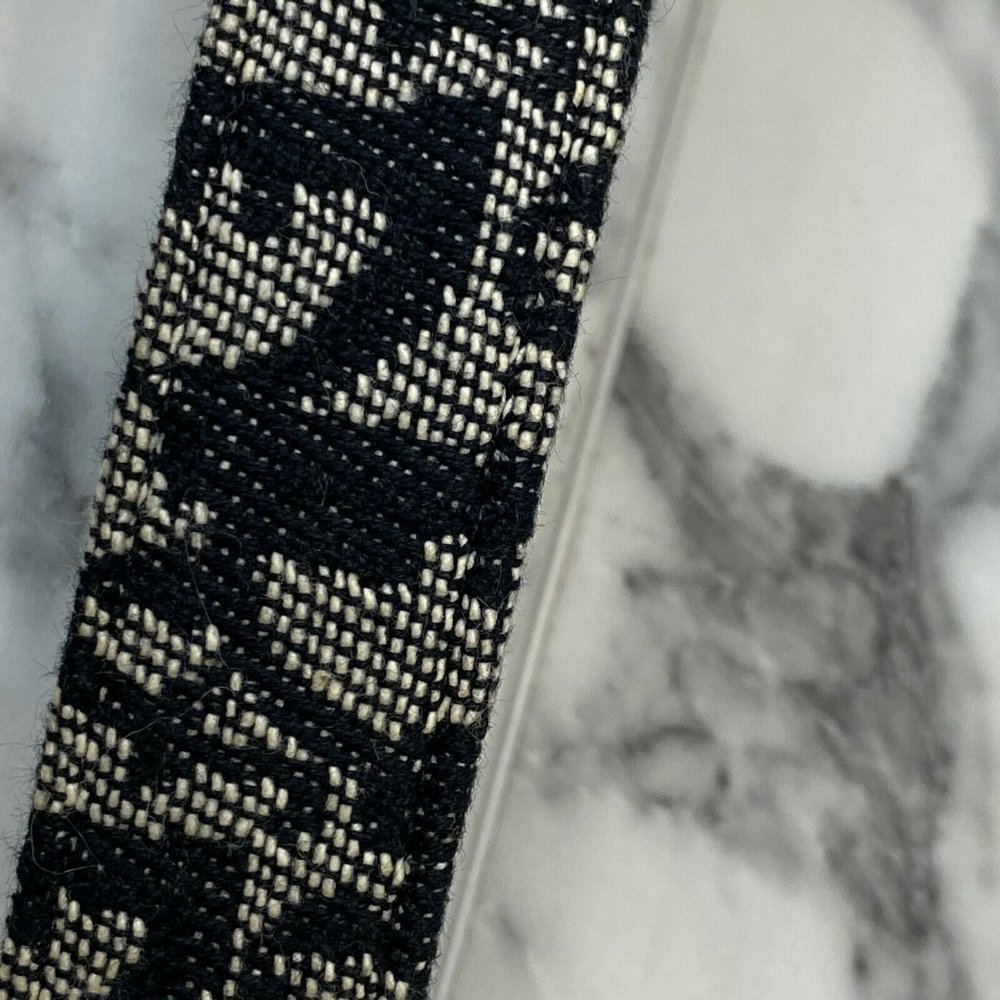CHRISTIAN DIOR Galliano Vintage Black Diorissimo Canvas CD Belt - Size 75cm/30" - Picture 11 of 11